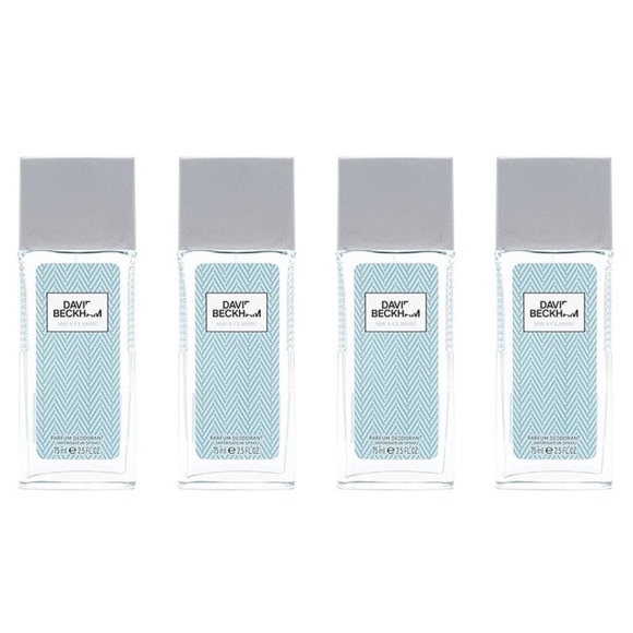 DAVID BECKHAM AQUA CLASSIC SCENT DEODORANT 75ML X4 - NEW, NO BOXES - Picture 1 of 2